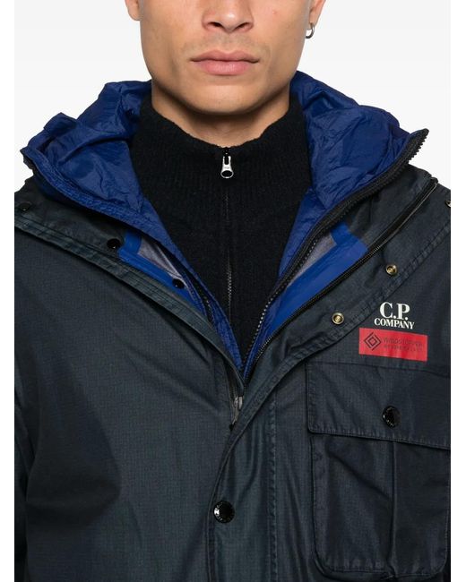 C P Company Blue Lens-Detail Jacket for men