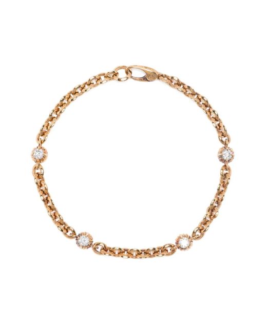 Lizzie Mandler ホワイトダイヤモンド ブレスレット 18kイエローゴールド Metallic