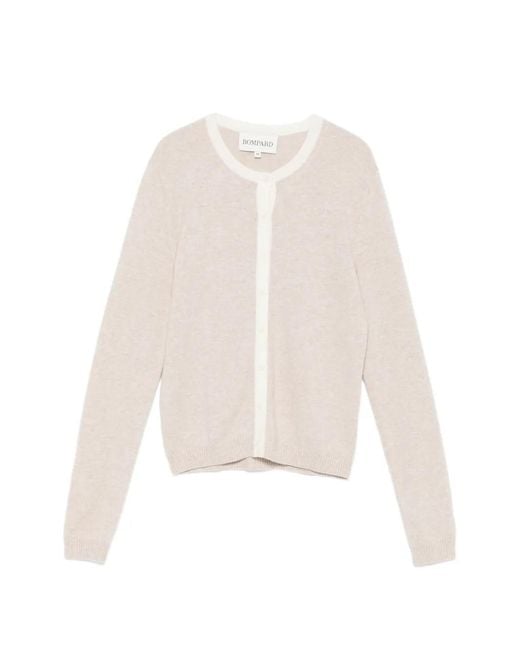 Bompard White Button Cardigan
