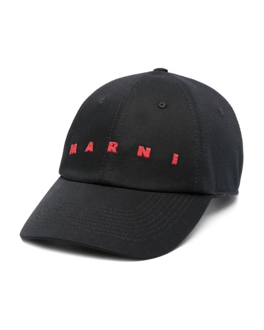 Marni Black Logo Baseball Cap for men