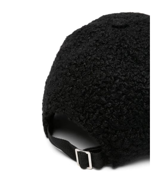 Versace Jeans Couture Black Bouclé Baseball Cap