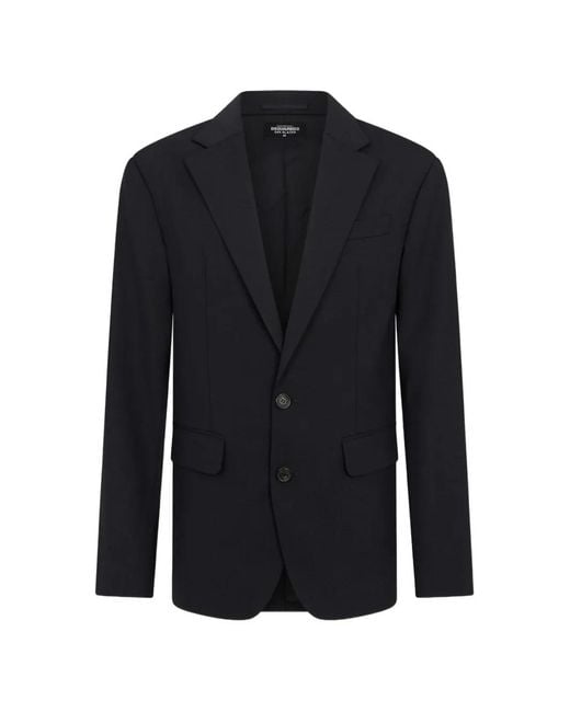 DSquared² Tailored2 Dan Wollen Blazer in het Blue voor heren