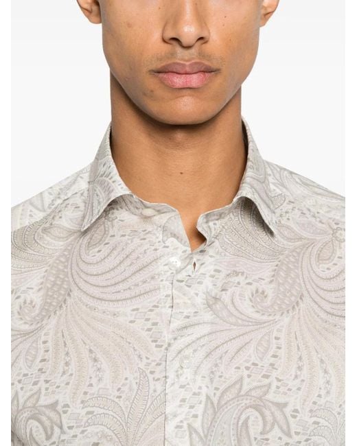 Etro White Classic Cotton Shirt for men