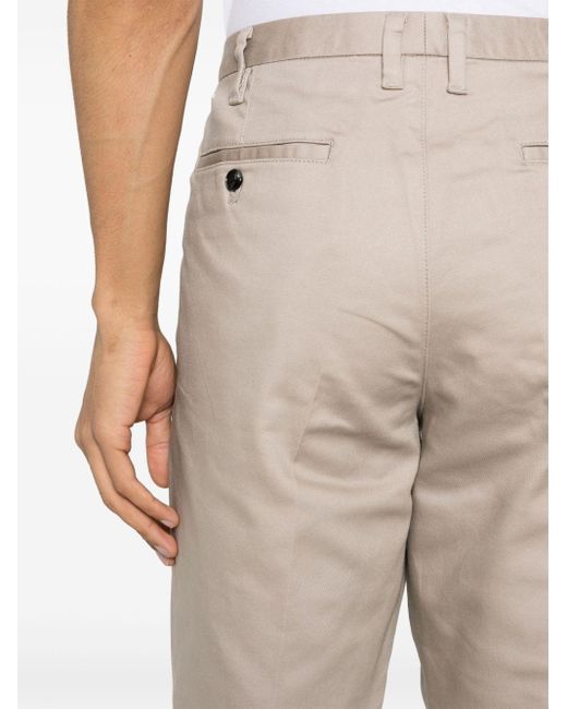 Emporio Armani Natural Cuffed Tapered Trousers for men