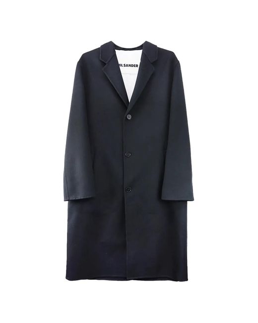 Jil Sander Blue Single-Breasted Coat for men