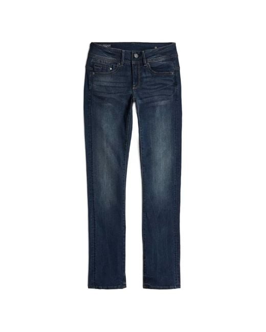 G-Star Blue Midge Straight Jeans