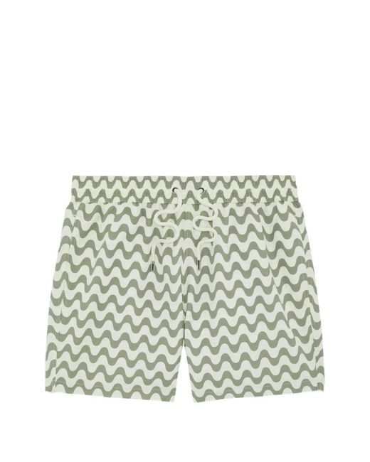 Frescobol Carioca White Copacabana Print Swim Shorts for men