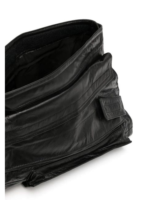 Borsa Messenger Asimmetrica di Julius in Black da Uomo