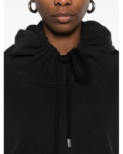R13 Black Drawstring Hooded Hoodie
