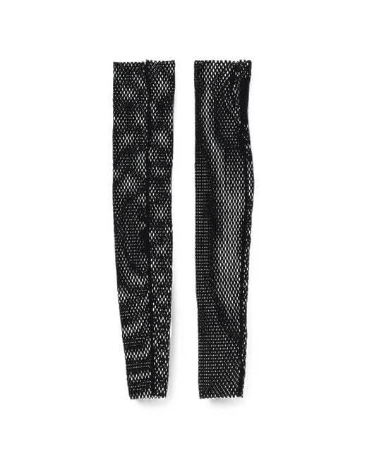 DSquared² Black Perforated Fishnet-Design Sleeves