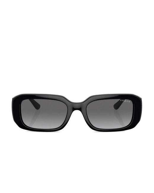 Vogue Eyewear Black Rectangle-Frame Sunglasses