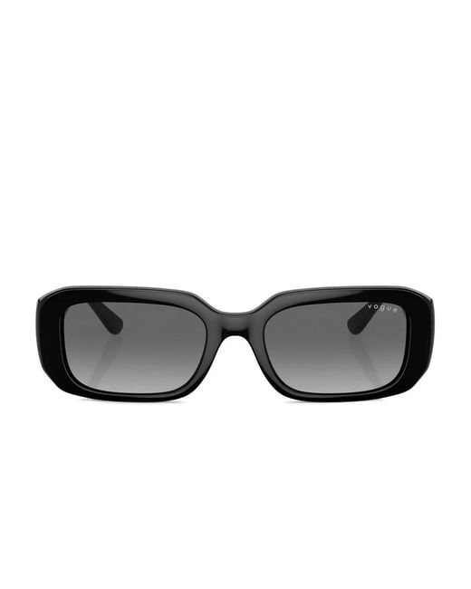 Vogue Eyewear Black Rectangle-Frame Sunglasses