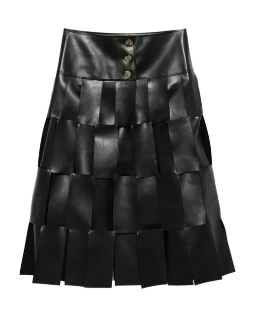 Falda midi rectangular A.W.A.K.E. MODE de color Black