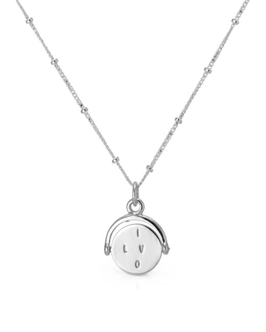 Auree Jewellery White Verona Spinning Pendant