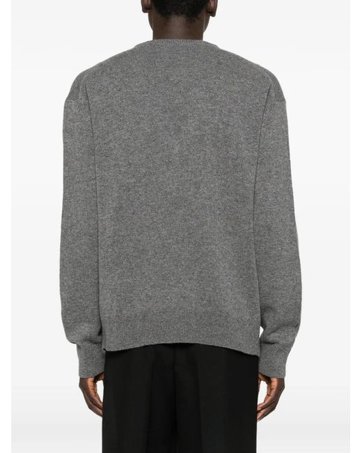 Jil Sander Gray Pull À Col V for men