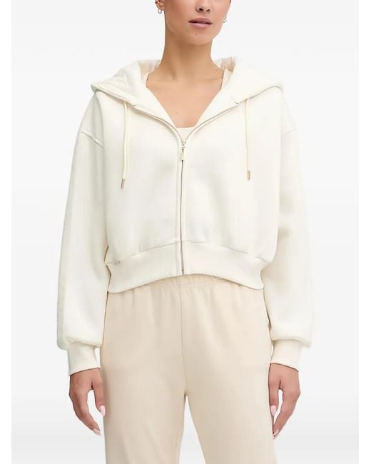 Guess White Zip-Up Hoodie