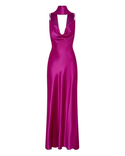 Robe Longue À Col Bénitier Nicholas en coloris Purple