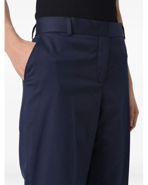 Alberta Ferretti Blue Concealed-Closure Trousers