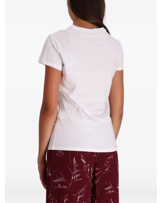 ARMANI EXCHANGE White Logo-Embellished Cotton T-Shirt