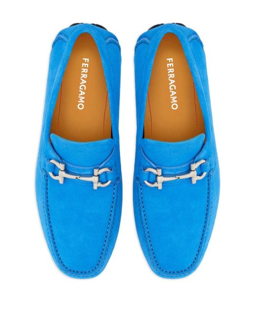 メンズ Ferragamo ガンチーニ ドライビングシューズ Blue