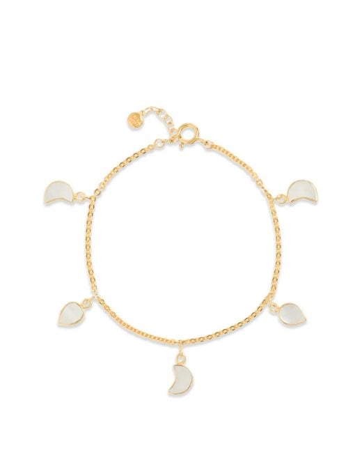 freya rose Metallic Moon-Charm Bracelet