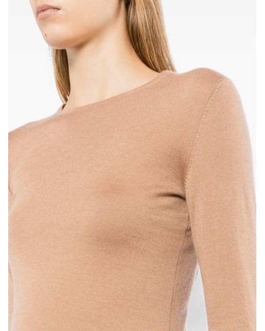 N.Peal Cashmere Natural Round-Neck T-Shirt
