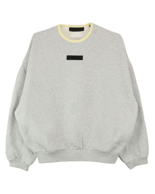 Fear Of God Gray Logo-patch Cotton-blend Sweatshirt for men