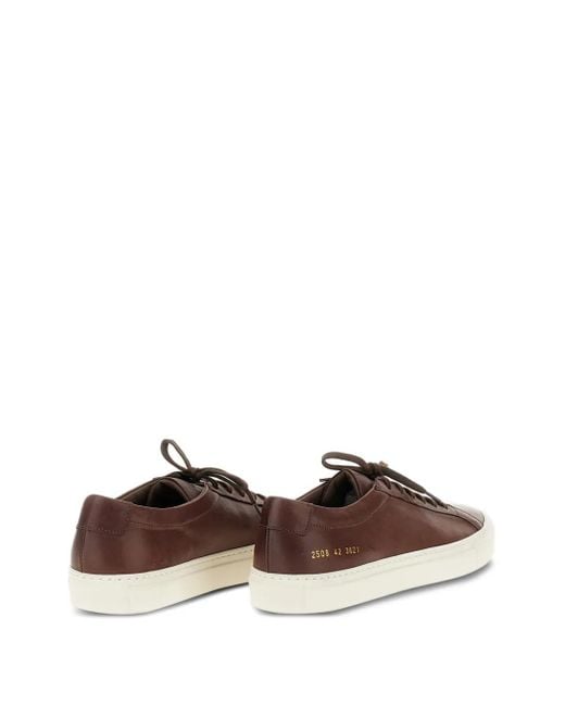 Common Projects Brown Lace-Up Leather Sneakers for men