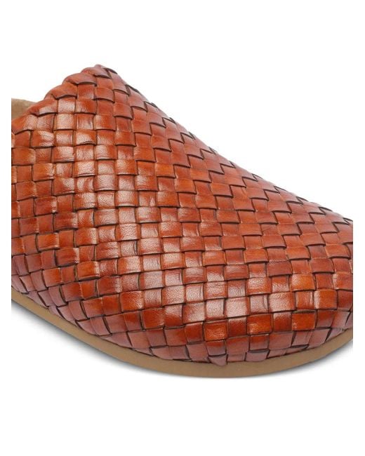 Dragon Diffusion Brown Leather Mules