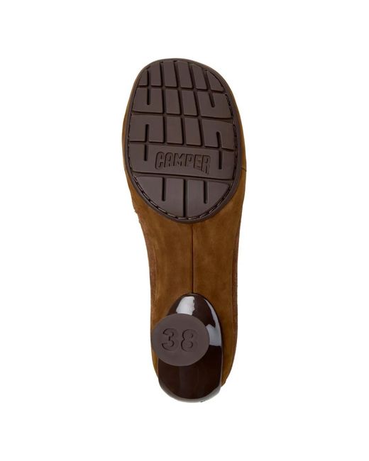 Camper Brown Right Left Leather Loafers
