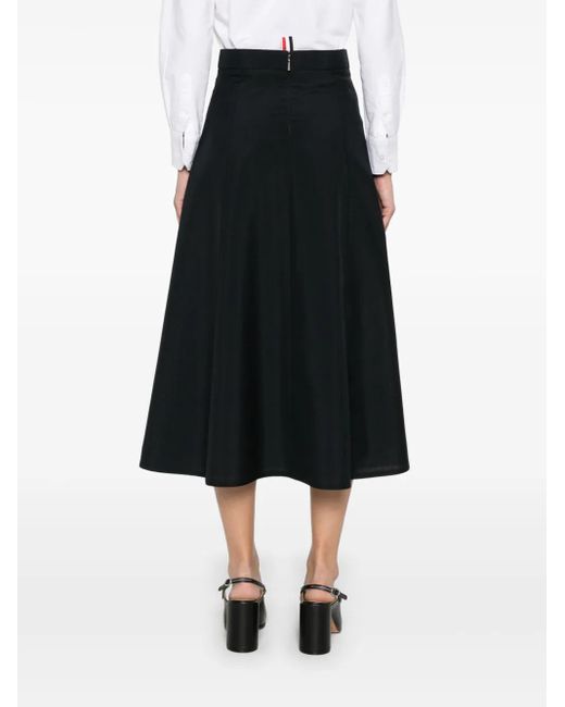 Thom Browne School Rok Met A-Lijn in het Black