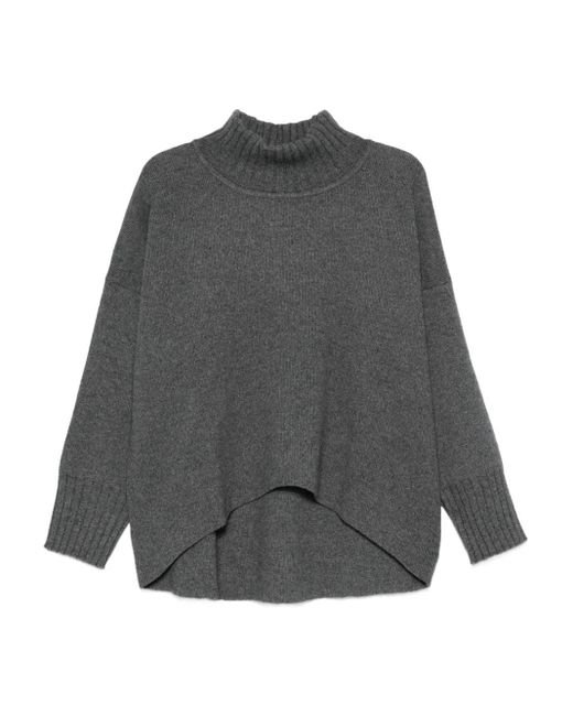 Pull Nervuré Carlotta À Col Montant Liviana Conti en coloris Gray