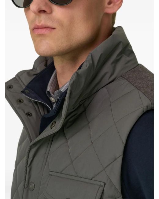 Boggi Gray Padded Gilet for men