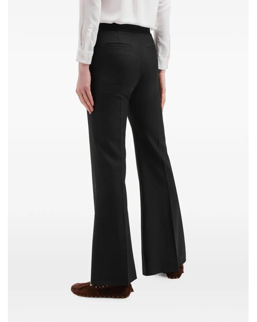 Valentino Garavani Black Flared-Leg Trousers