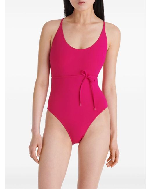 Eres Pink Cosmic Belted Swimsuit