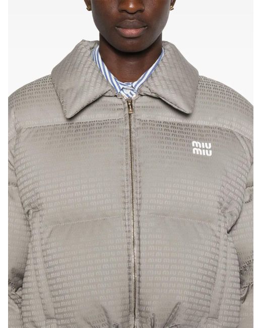ジャケット MIU MIU LOGO JACKET 待望のメンズライン☆Miu Miu☆Logo denim bomber jacket