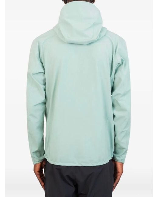 Gramicci Green Panelled Zip-Up Hoodie for men