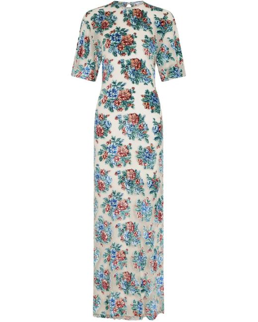 Rabanne Blue Floral Dress