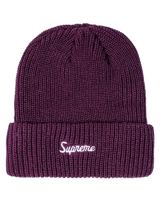 Supreme Purple Loose Gauge Beanie
