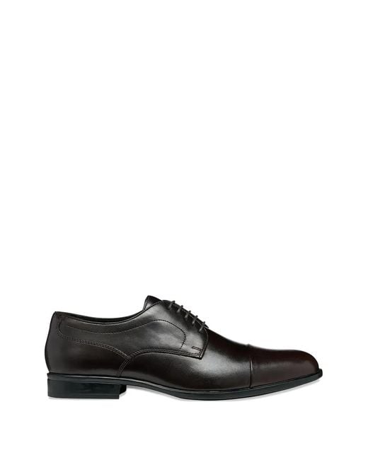 Stringate Con Punta A Contrasto di Geox in Black da Uomo