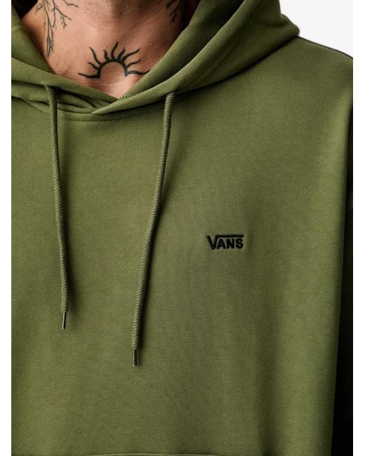 Vans Green Logo-Embroidered Hoodie for men