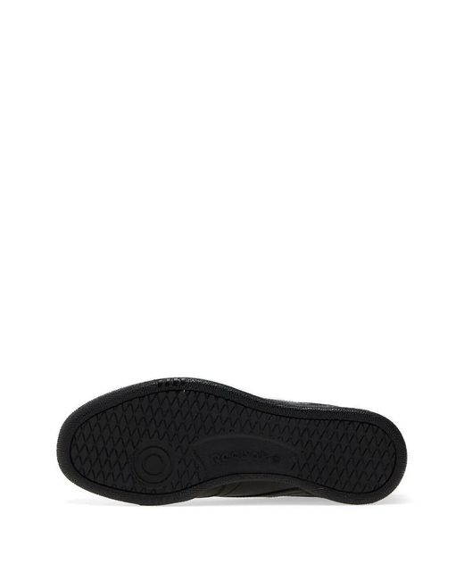 Reebok Black Perforated Leather Sneakers for men