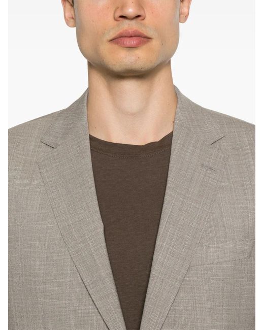 Boss Gray Patterned Suit for men
