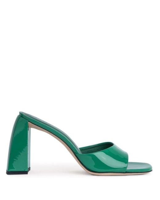 By Far Green 100mm Michele Leather Mules