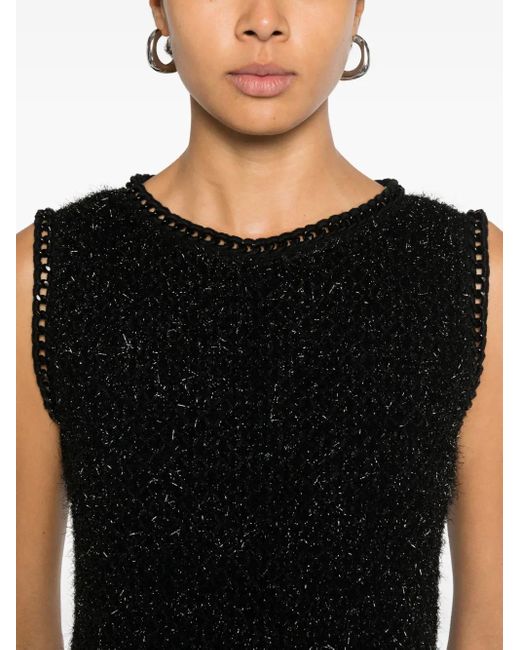 Cecilia Prado Black Neuza Beaded Sleeveless Dress