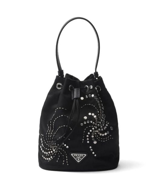 Prada Black Mini Re-nylon Bucket Bag