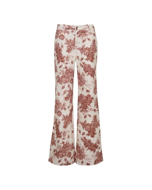 Cara Cara Pink Annie Floral-Pattern Trousers