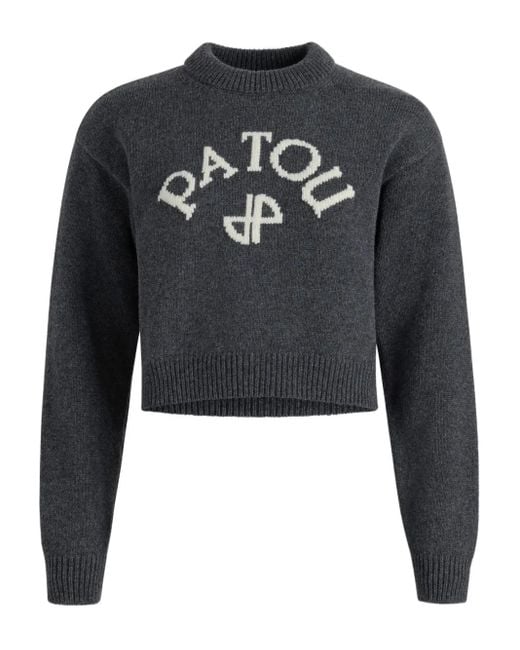 Jersey con logo en intarsia Patou de color Black
