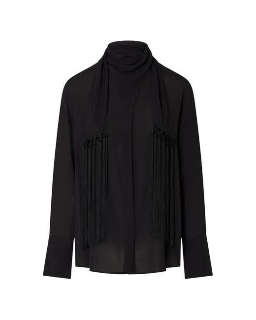Liu Jo Black Shirt With Scarf