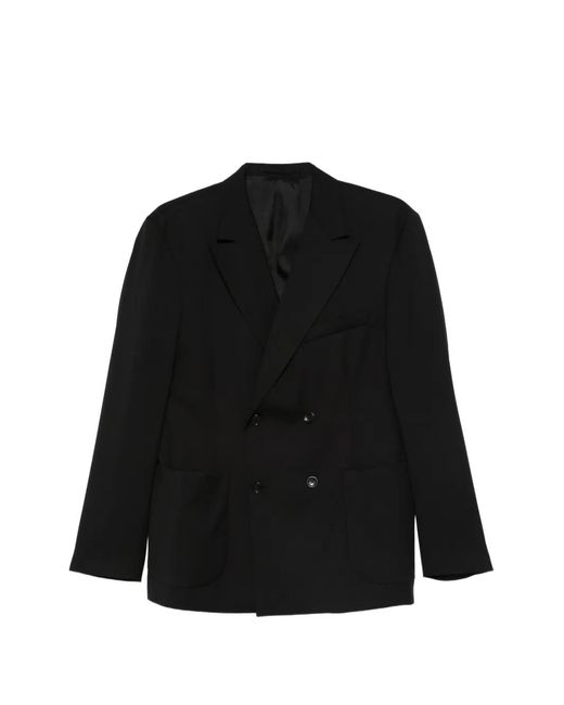 Seven Gauge Black Double-Breasted Pocket Blazer